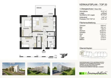 GRÜNE ALLEE GALLNEUKIRCHEN - 2 und 3-Zimmer Wohnungen, 55-70m² NEUBAU ERSTBEZUG