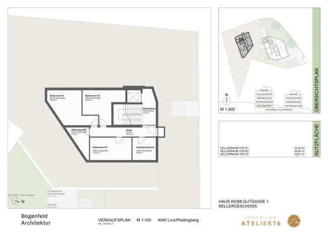 Haus K - Kellerabteile, Haustechnik