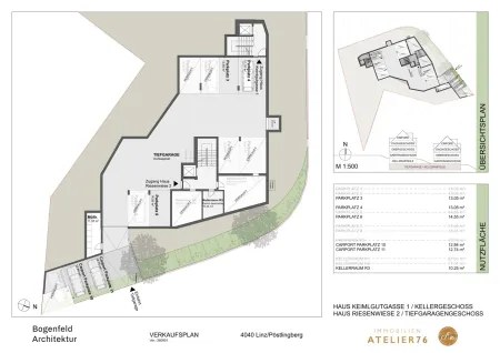 Haus K, R - Tiefgarage, Carports, Kellerabteile
