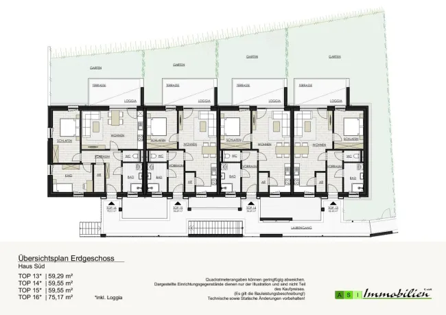 GRÜNE ALLEE GALLNEUKIRCHEN - 2 und 3-Zimmer Wohnungen, 55-70m² NEUBAU ERSTBEZUG - Bild