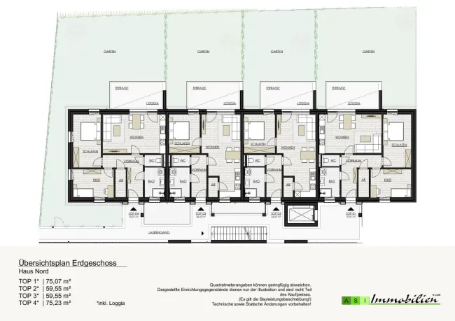 GRÜNE ALLEE GALLNEUKIRCHEN - 2 und 3-Zimmer Wohnungen, 55-70m² NEUBAU ERSTBEZUG - Bild