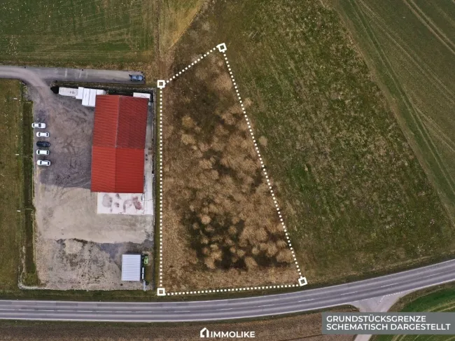 Betriebsbaugrundstück mit 3.044 m² in Niederthalheim – Bauland Betriebsgebiet | Bauplatzbewilligung vorhanden - Bild