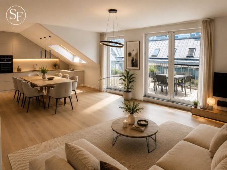 Exklusive Dachgeschosswohnung mit hochwertiger Generalsanierung nahe ( 5 min Spaziergang ) der Alten Donau 1220 Wien