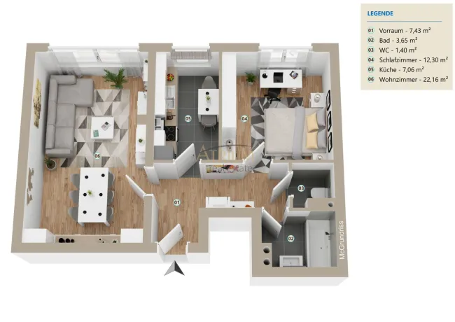 Charmante 2-Zimmer-Wohnung in 1210 Wien – etwas renovierungsbedürftig, ideal zum Gestalten! - Bild
