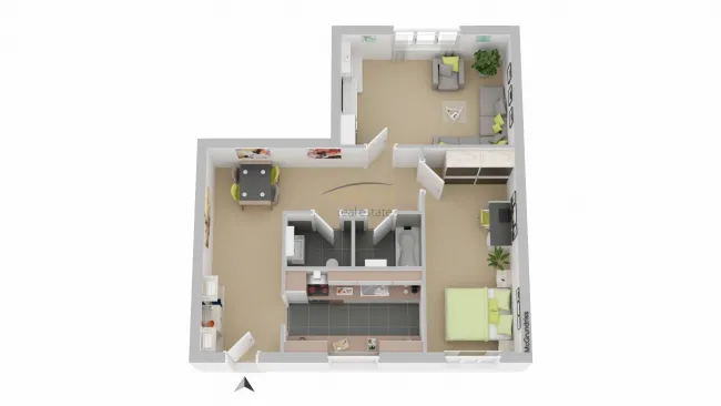 Wohnkomfort mit Lift: Gut geschnittene 2-Zimmer-Wohnung mit separater Küche - Titelbild