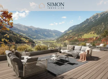 Panoramablick ins Gasteinertal Visualisierung Herbst