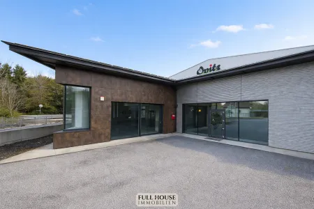 Großzügige Halle mit Schauraumflächen und Büro