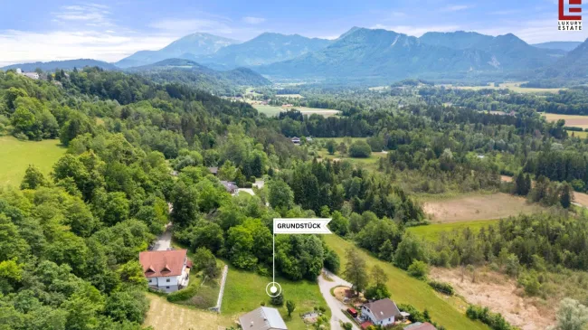 Südkärntner Seengebiet: Unverbaubares Panorama-Baugrundstück + Zweitwohnsitzwidmung am Sonnenhang - Bild