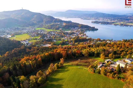 NEUER PREIS: Pracht-Panorama-Landhaus + Pool über dem Wörthersee-Südufer
