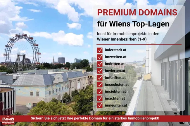 VERMARKTEN SIE IHR (IMMOBILIEN-)PROJEKT ONLINE PROFESSIONELL MIT EXKLUSIVEN DOMAINS FÜR WIENS INNENBEZIRKE! - Titelbild