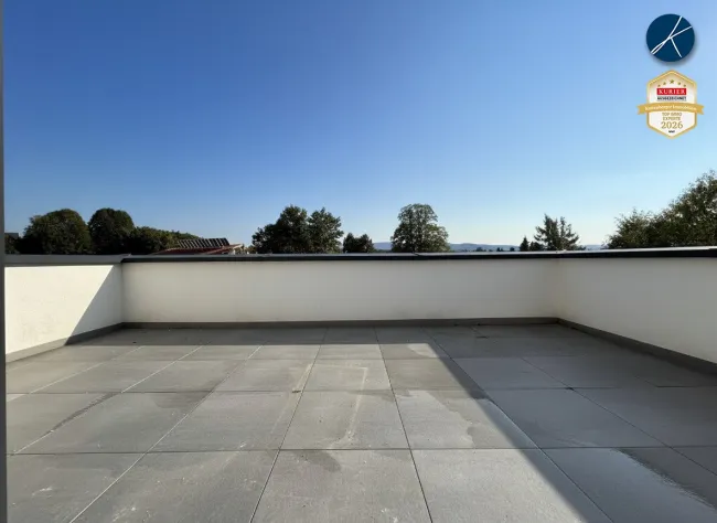 Großzügige Dachterrasse (südseitig)