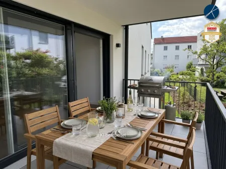 2-Zimmer Wohnung mit 9m² Balkon und Blick in´s Grüne (Top 7) - Erstbezug!