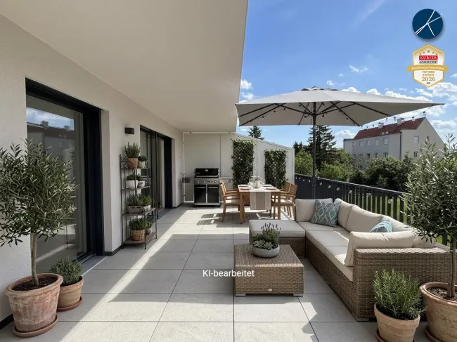 2-Zimmer Wohnung mit 25m² Balkon (Top 6) - Erstbezug! - Titelbild