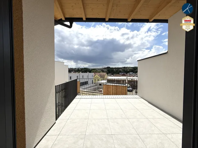 Aussicht auf den Balkon