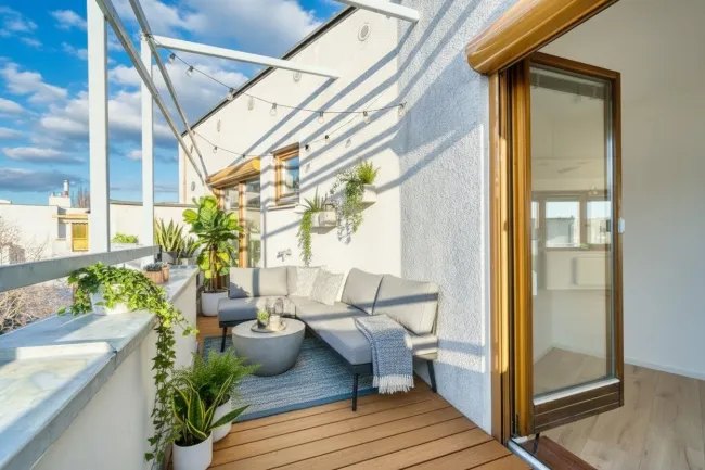 Terrasse mit KI Möblierungsidee