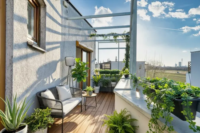Terrasse mit KI Möblierungsidee