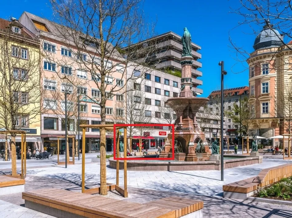 Großzügige Handelsfläche mit Lager am Boznerplatz zu vermieten - Titelbild