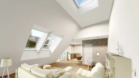 Gürtel neu interpretiert – Wohnprojekt der Extraklasse: Stylisches Loftstudio mit Galerie, Innenhof-Balkon & privater Dachterrasse - Bild