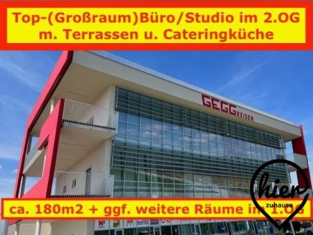 Wettmannstätten – auch für Kurzfrist-Vermietung! *Traum-Großraumbüro / (Yoga)-Studio / Praxis mit Cateringküche und 2 große Terrassen *