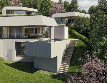 Exklusive Neubauvilla mit Infinity-Feeling & Schlossbergblick | Pool, Sauna, absolute Ruhelage