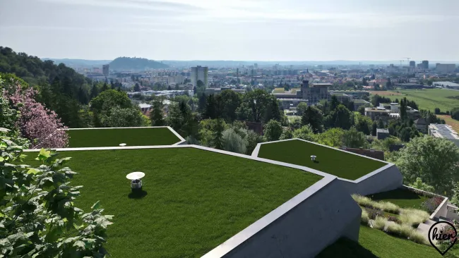 Exklusive Neubauvilla mit Infinity-Feeling & Schlossbergblick | Pool, Sauna, absolute Ruhelage - Bild