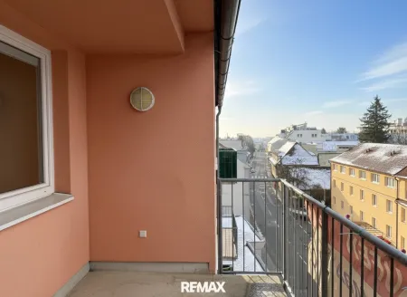 Ausblick vom Balkon Richtung Stadtplatz