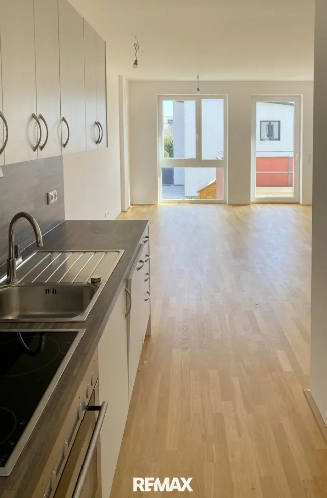 Küche und Wohnzimmer