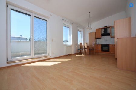 PENTHOUSE, hell, 2 Zimmer + 2 Terrassen u. Autoabstellplatz, S-BAHN , ca. 34 Minuten zum Praterstern. hohe Räume bis 3,40m!
