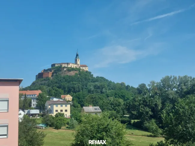 Burgblick direkt vom Fenster aus