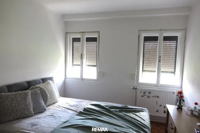 eines der Schlafzimmer im Dachgeschoss