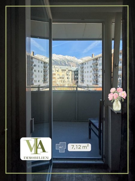 Charmante Garçonnière mit Balkon und Nordkettenblick in bester Lage von Innsbruck - Stadtteil Wilten