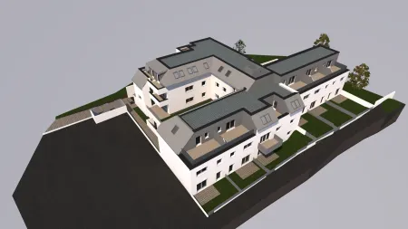Baukörper Perspektive Nordwest