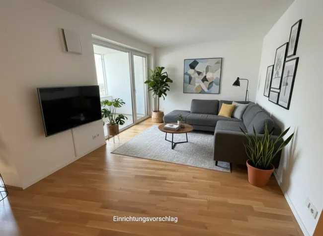 Moderne 2-Zimmerwohnung mit Loggia im Erdgeschoss - Bild