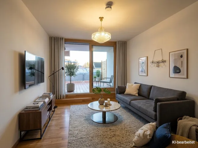 Gemütliche 2-Zimmer-Wohnung mit Loggia und Einbauküche - Bild