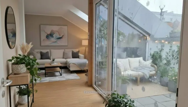 Urbanes Wohnen - 2 Zimmerwohnung mit TERRASSE und NEUER KÜCHE - Bild