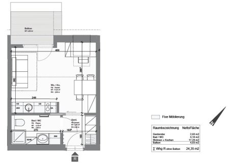 Charmante 1-Zi Wohnung mit Balkon in Graz, zentral, modern, nur 519,50 € Miete!