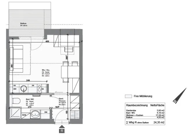Charmante 1-Zi Wohnung mit Balkon in Graz, zentral, modern, nur 519,50 € Miete! - Titelbild