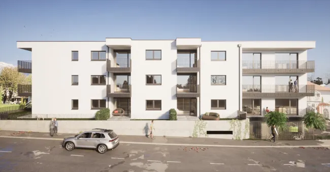 Provisionsfrei in Wattens: Neubau-2-Zimmer-Wohnung mit großer Südterrasse (ca.7,45 m²) – Fernwärme & Solaranlage - Bild