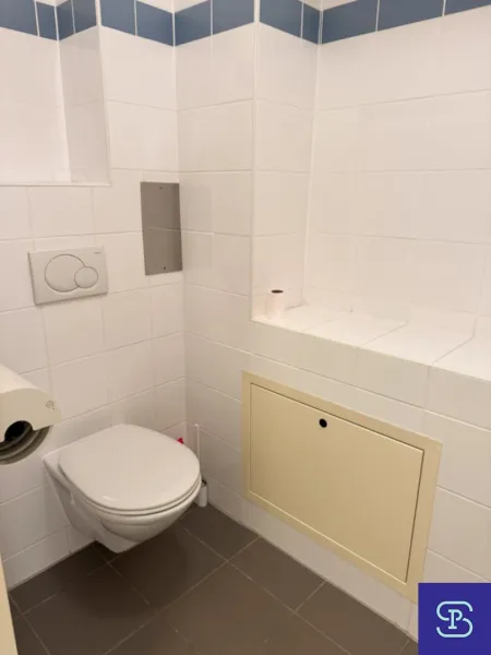 Toilette mit Waschbecken