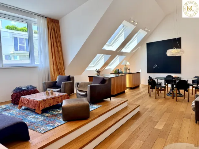 Design-Penthouse mit Panorama-Dachterrasse nahe Belvedere - Bild