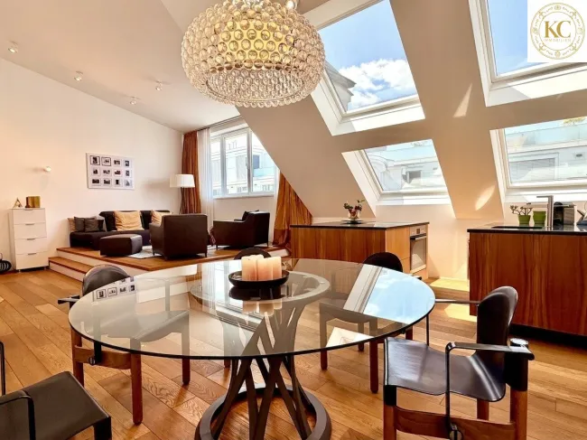 Design-Penthouse mit Panorama-Dachterrasse nahe Belvedere - Titelbild
