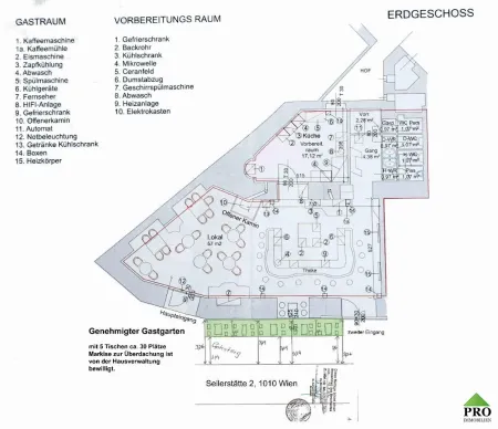 Grundriss Lokal