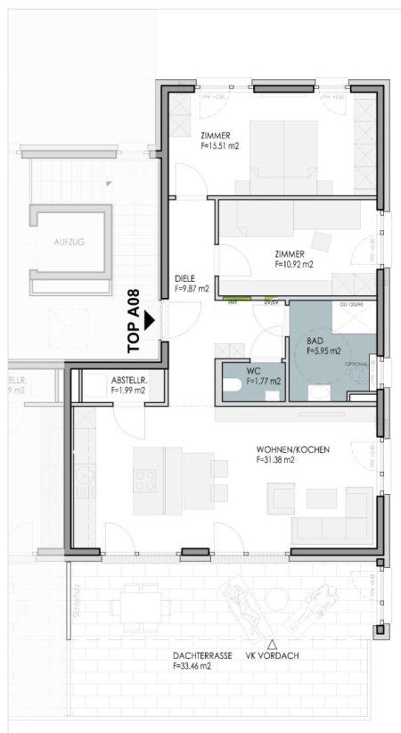 3-Zimmer-Dachgeschosswohnung, Baumkirchen