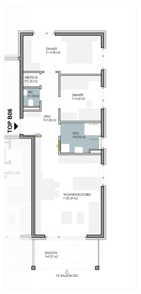 3-Zimmer-Wohnung im 1.OG, Baumkirchen - Bild