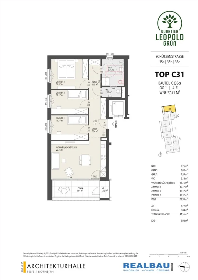 4-Zimmer-Wohnung, Top C31, 1.OG, Innsbruck - Bild