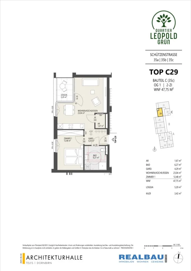 2-Zimmer-Wohnung, Top C29, 1.OG, Innsbruck - Bild