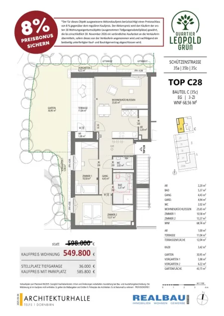 3-Zimmer-Gartenwohnung, Top C28, Innsbruck