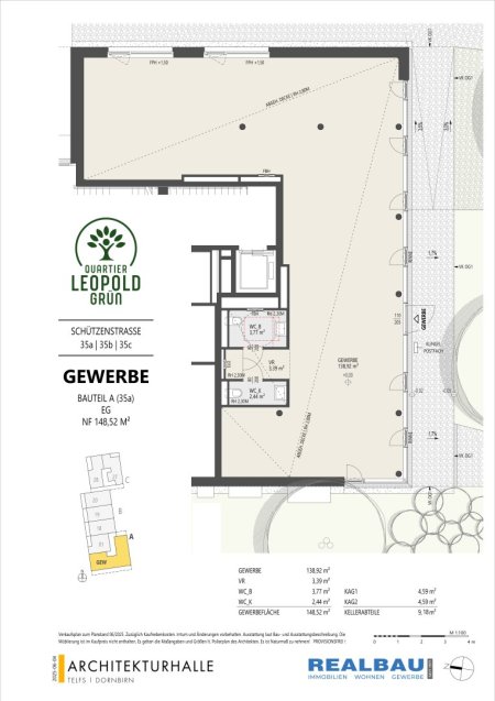 Gewerbefläche 148,5 m² Erstbezug! Schützenstraße 35 Innsbruck