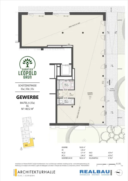 Gewerbefläche 148,5 m² Erstbezug! Schützenstraße 35 Innsbruck