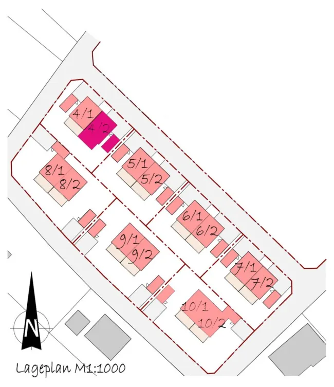 Leistbare Neubaudoppelhaushälfte (DH 9/1) ca. 128 m² zu verkaufen. Ab nur Euro 1.5056.-/Monat ins Eigenheim mit Galerie, Dachterrasse, Eigengarten, Einzelgarage - Bild